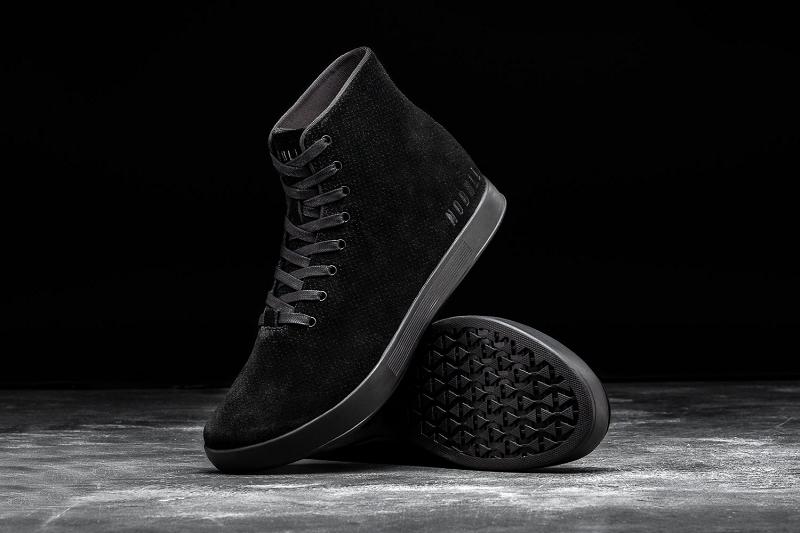 Black Nobull High-Top Suede Men's Trainers | CA N1351W